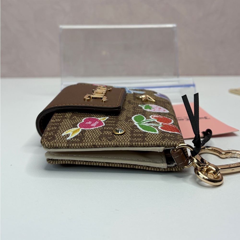 Juicy Couture All Things Juicy Tab Card Wallet Chestnut Chino - Picture 11 of 14